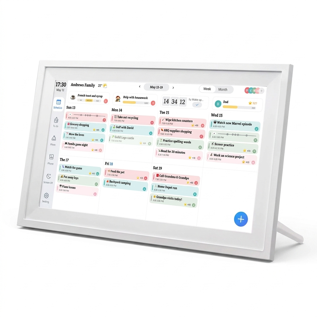 Calmo Daily family calendar, white variant
